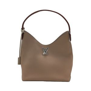 Louis Vuitton Lock Me Hobo Calf Leather Beige Handbag